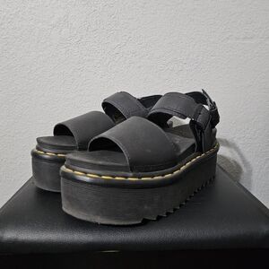 Dr. Martens Black Platform Shoes with Chunky Sole